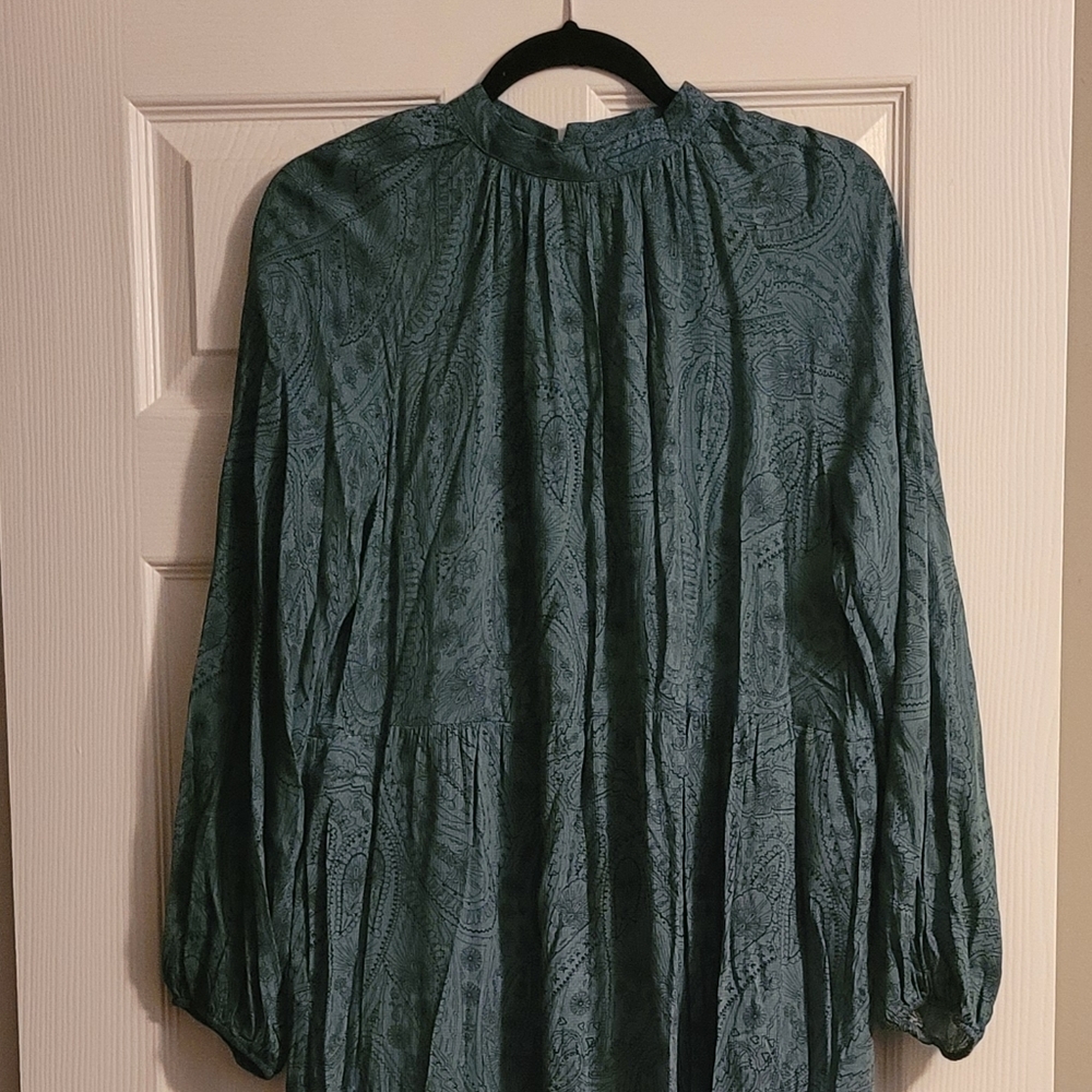 BALLON SLEEVE TIERED DRESS